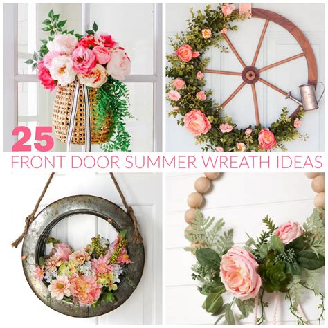 25 Beautiful DIY Front Door Summer Wreaths