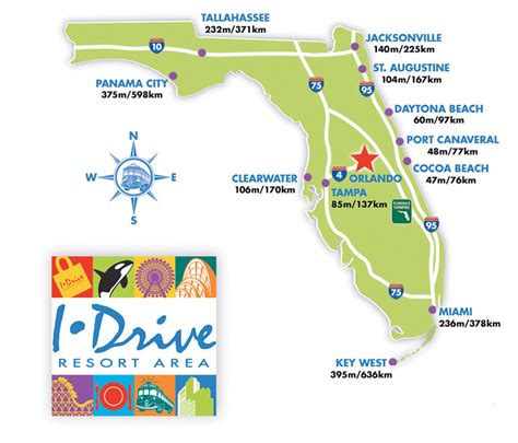 Orlando Maps Maps Of I Drive International Drive Resort Area