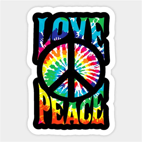 Peace Sign Love 60s 70s Tie Dye Hippie Costume Peace Sign Love 60s