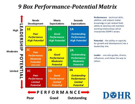 The 9 box is one of the most popular assessment methods in talent management. 9 box matrix