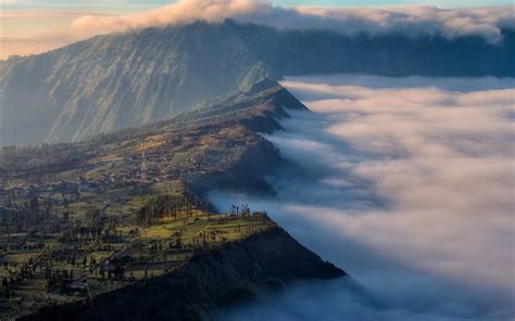 Scarica Sfondi Natura Nebbia Montagne Nuvole Paesaggio Montagna