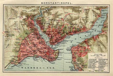 Konstantinopel An Antique Plan Of Istanbul Constantinopel In Turkey