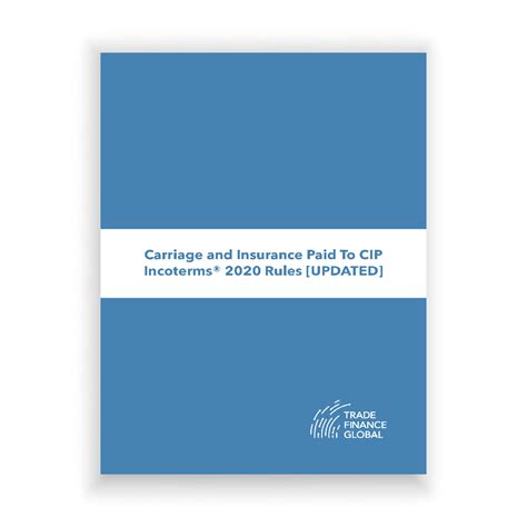 Cip Carriage And Insurance Paid To Incoterms® 2020 Updated 2023 Free