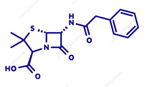 Penicillin G Antibiotic Drug Molecule Stock Image C0457245