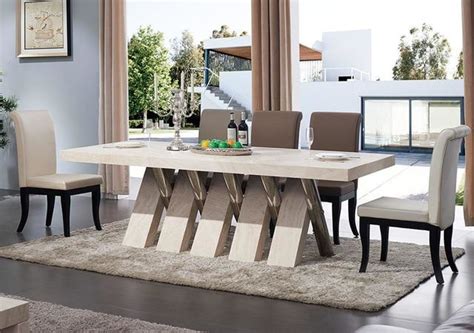 Modern Marble Shine Dining Table Set My Aashis