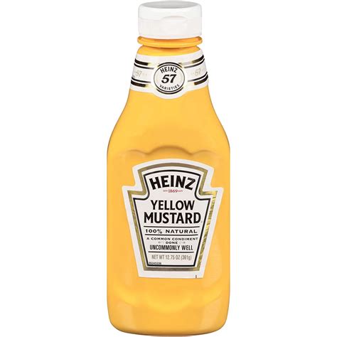Heinz Yellow Mustard 1275 Oz Bottles Pack Of 16