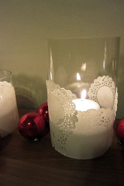 Doily Candle Holders By Dixiediy Via Flickr Candles Christmas Diy