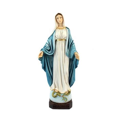 Estatua Virgen Milagrosa Resina Pintada 30 Cm 1540032