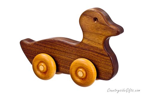 Hardwood Wooden Toy Duck Push Toy Countryside Ts Llc
