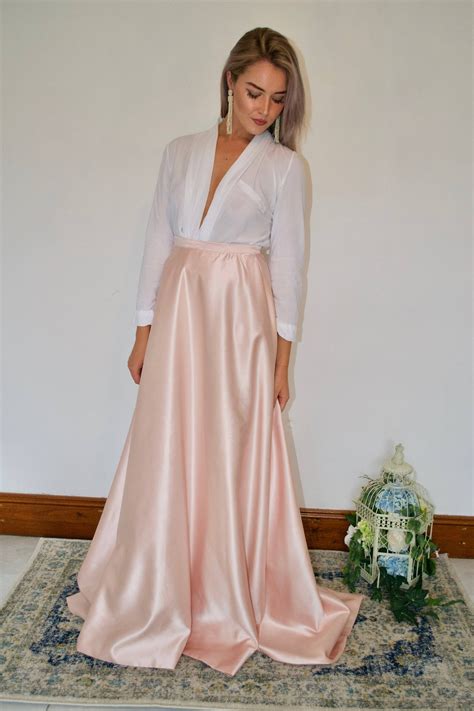 Satin Bridal Skirt Wedding Skirt Modern Bride Mismatched Etsy