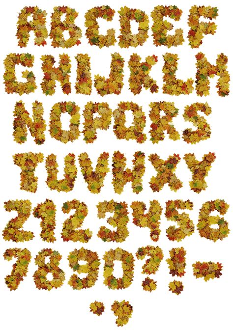 Autumn Font Alphabet