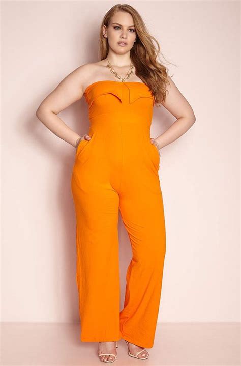Rebdolls Testify Over The Shoulder Jumpsuit Orange Jumpsuit