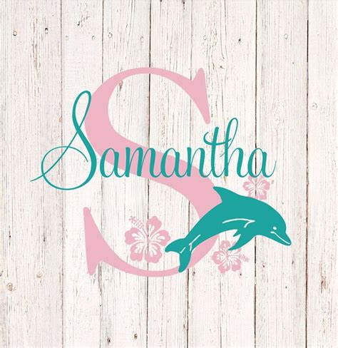 Personalized Dolphin Decal Dolphin Sticker Custom Beach Etsy