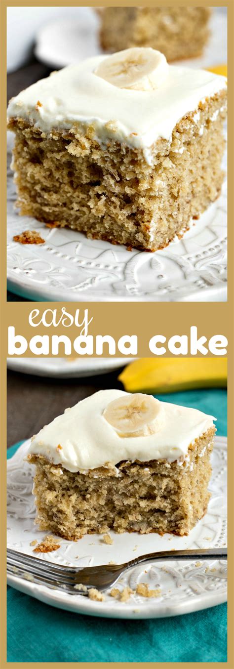 This cake recipe is quick, it comes out moist every time and your family oh my i am so amazed how good my cake turned out. Easy Banana Cake - Yummy Recipes