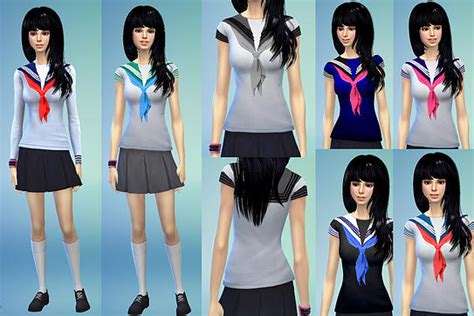Sims 4 Anime Schoolgirl Cc Uniform 187 Sims 4 Updates 187 Best Ts4 Cc