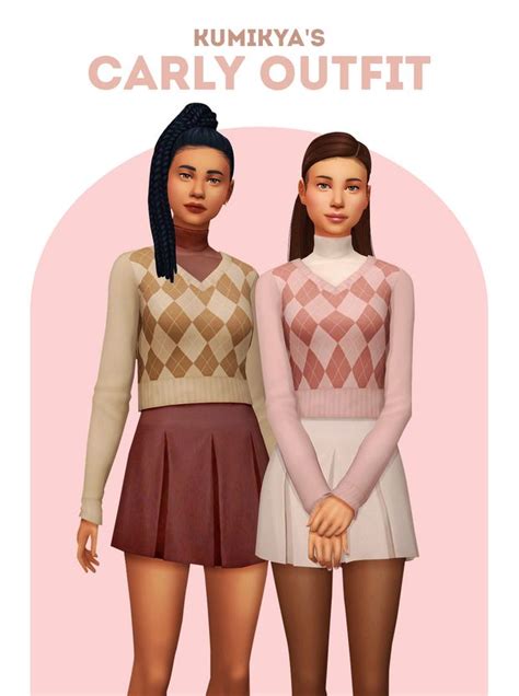 Carly Outfit Kumikya On Patreon Sims 4 Clothing Sims 4 Dresses Sims 4