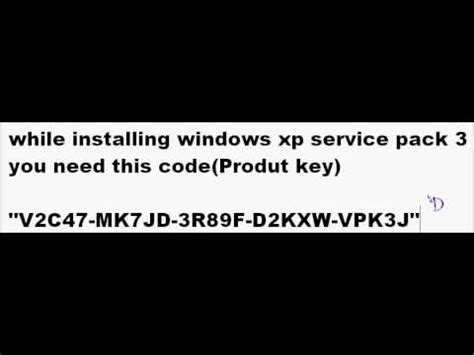 Even nowadays, it has lots of users, although the reality is that microsoft stopped offering service in. windows xp service pack 3 key - YouTube