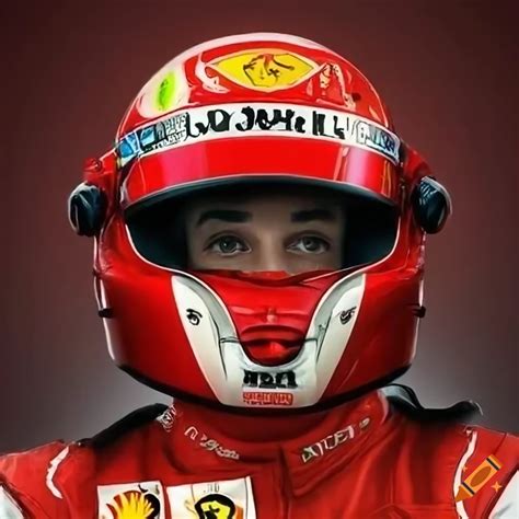 Ferrari F1 Driver With Marlboro Helmet Portrait On Craiyon