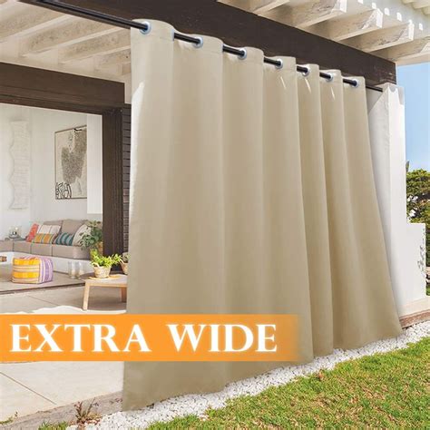 Ryb Home Patio Curtains Outdoor Canvas Curtain Summer Heat Uv Shade