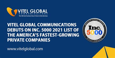 Vitel Global Communications Debuts On Inc 5000 2021