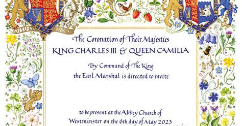 King Charles Coronation Invitations Incredible Hidden Detail In Floral Design Mirror Online