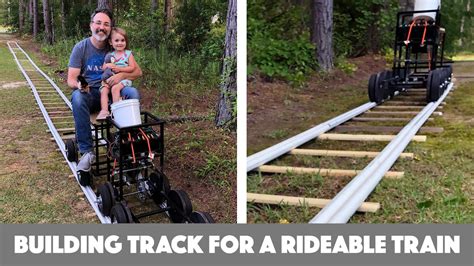 Building Pvc Track For A Homemade Rideable Train Youtube
