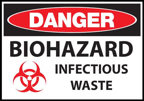 Danger Biohazard Infectious Waste Sign | Zing Green Products