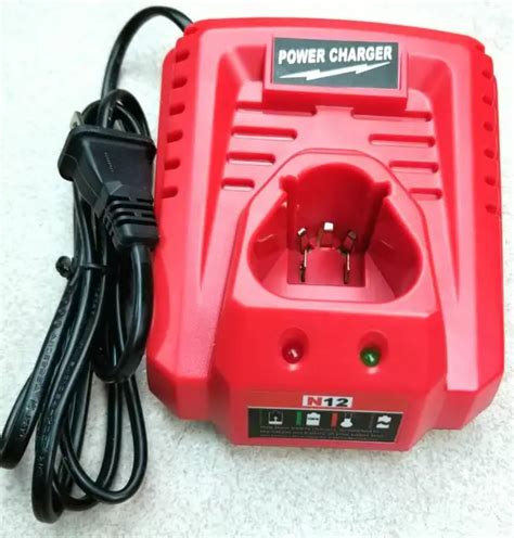 Replacement Cordless Drill Battery Charger For Milwaukee M12 12 Volt 48