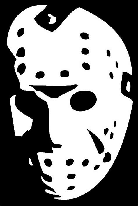 Jason Voorhees Mask Halloween Stencils Halloween Pumpkin Stencils