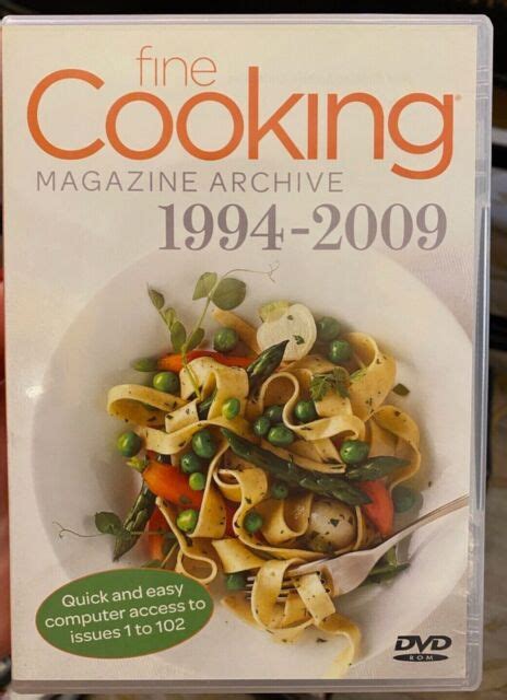 Fine Cooking Magazine Archive 1994 2009 Dvdrom 102 Issues Over 3000