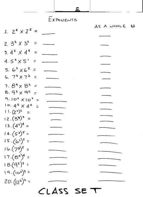 11 Best Images Of 8th Grade Exponents Worksheets Exponents Worksheets