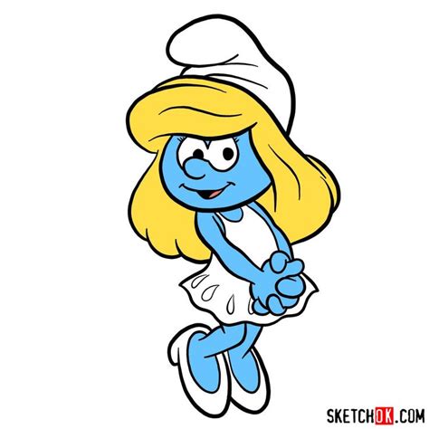 How To Draw Smurfette Step By Step Drawing Tutorials Smurfs Drawing