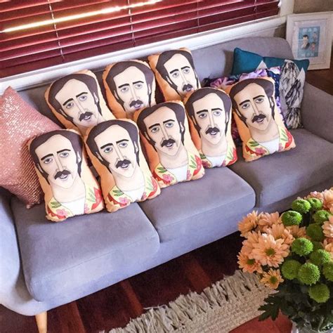 Nicolas Cage Cushionpillow Etsy Pillows Nicolas Cage Pillow Cushion