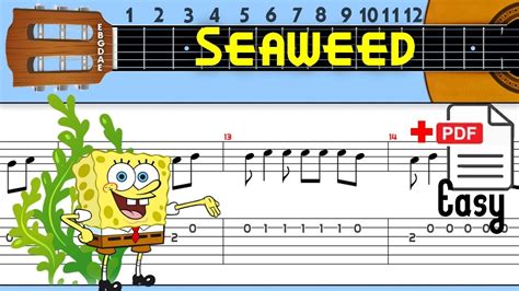 Spongebob Seaweed Guitar Tab Easy Solo Fingerstyle Chords Youtube