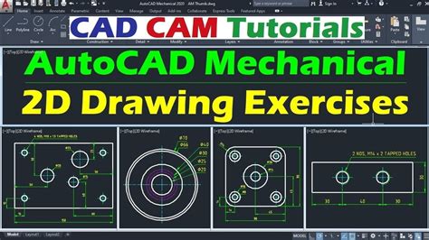 Autocad 2d Drawing Mechanical Projects Draw Spaces