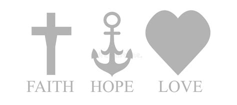 Faith Hope Love Concept Image Vector Illustration Stock Vector
