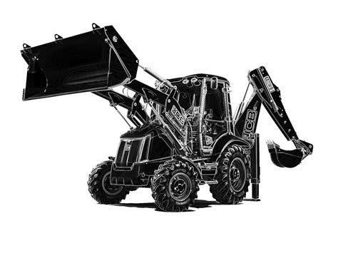 Backhoe Loader Excavator Jcb Forklift Skid Steer Loader Excavator Png