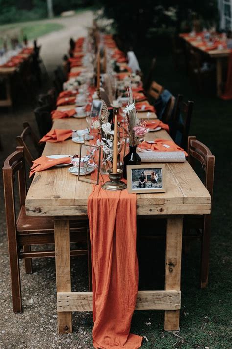 Burnt Orange Table Runner The White Emporium