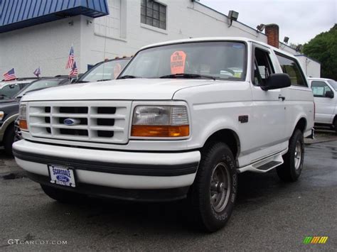1996 Oxford White Ford Bronco Xlt 4x4 35222000 Photo 8