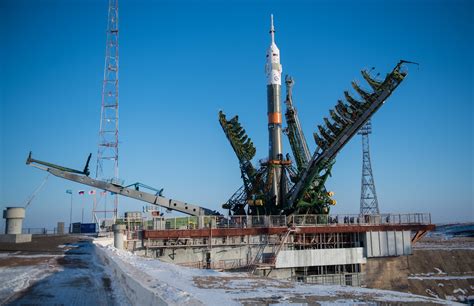 Multinational Crew Trio On The Eve Of Launch On Six Month Space Station