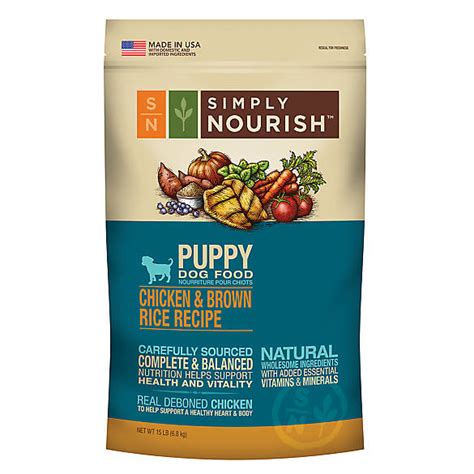 Simply Nourish Puppy Food Natural Chicken And Brown Rice Dog Dry