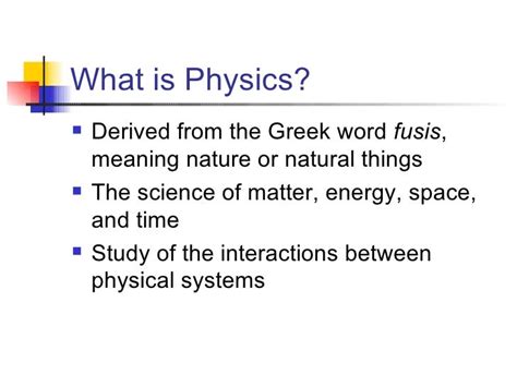 What Is Physics