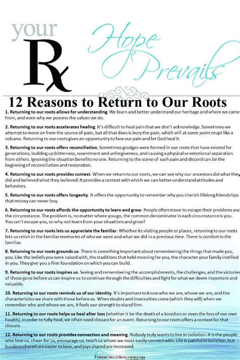 12 Reasons To Return To Our Roots Dr Michelle Bengtson