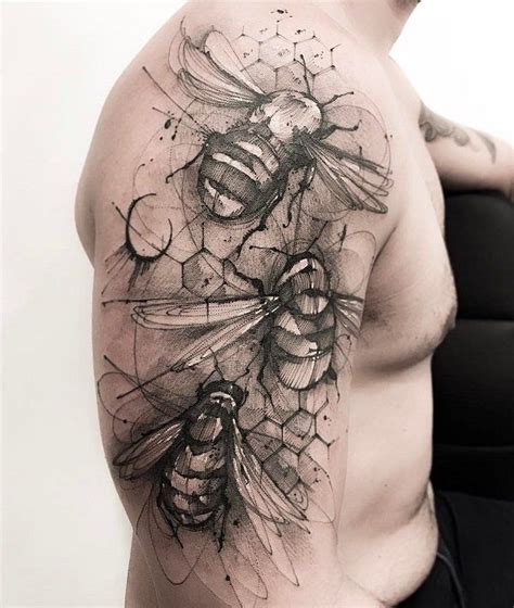 75 Cute Bee Tattoo Ideas Art And Design Full Sleeve Tattoos Sleeve