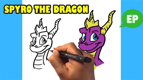 How To Draw Spyro The Dragon Easy Pictures To Draw Youtube