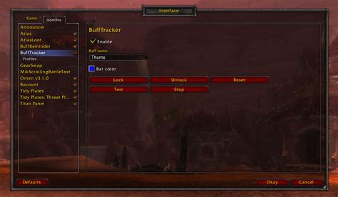 Buff Tracker Buff Debuff Spell World Of Warcraft Addons