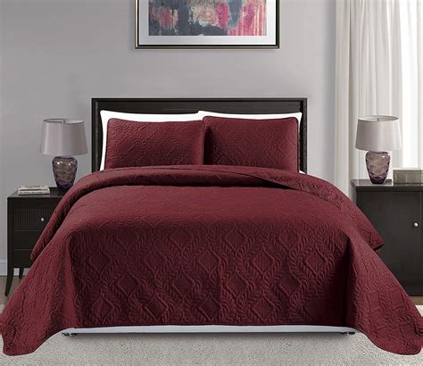 Fancy Linen Pc Over Size Diamond Bedspread Bed Cover Embossed Solid