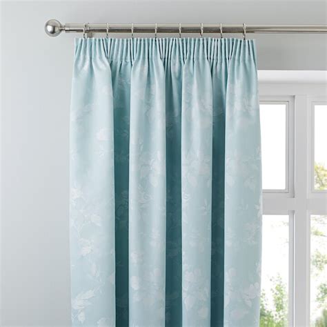 Dunelm Eden Duck-Egg Thermal Pencil Pleat Curtains Blue - ShopStyle