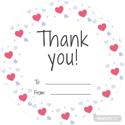 Hundreds of thank you cards templates, free downloads and no design skills required! Free Round Thank You Tag Template: Download 47+ Tags in ...