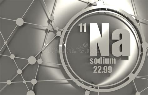 Sodium Na Chemical Element Sodium Sign With Atomic Number Chemical 11